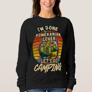 Spitz und Camping Vintag Retro farbig pro Sweatshirt