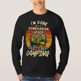 Spitz und Camping Vintag Retro farbig pro T-Shirt