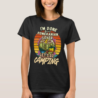 Spitz und Camping Vintag Retro farbig pro T-Shirt