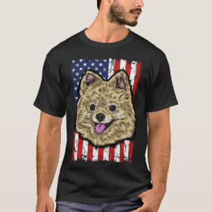 Spitz-USA-Flagge T-Shirt