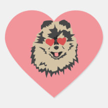 Spitz Valentine Heart Square Sticker