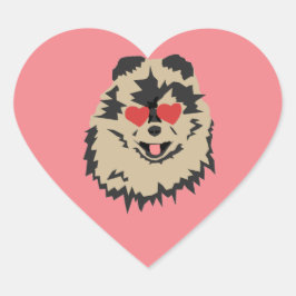 Spitz Valentine Heart Square Sticker
