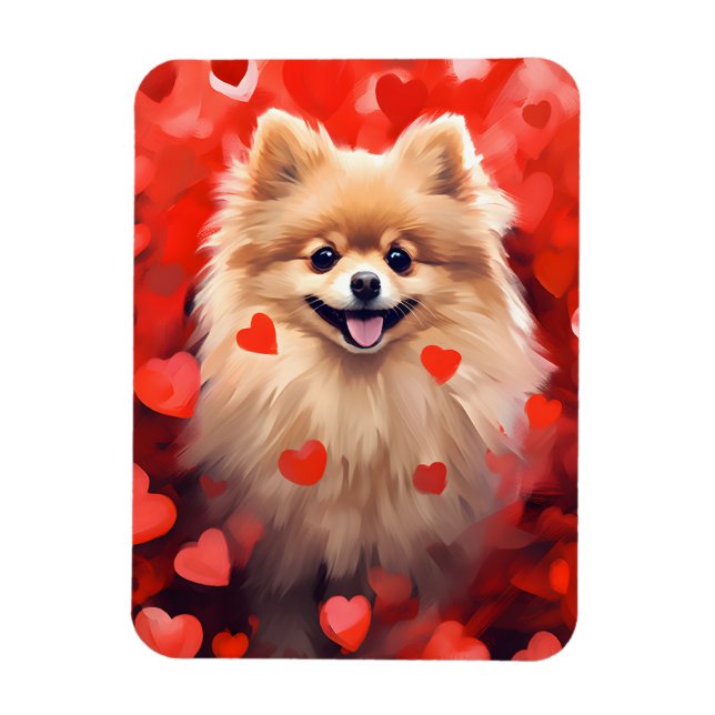 Spitz Valentinstag Magnet (Vertikal)
