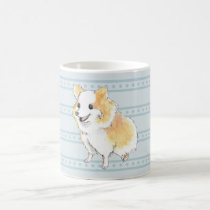Spitz Wasserfarbe in blau Kaffeetasse