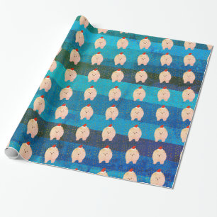 Spitz Weihnachten glückliche Feiertage Geschenkpapier