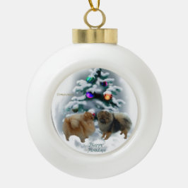 Spitz Weihnachten Keramik Kugel-Ornament