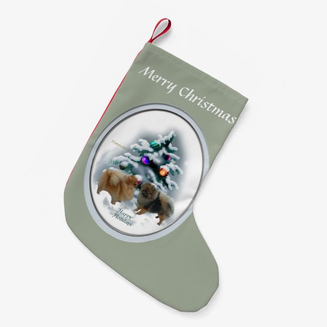 Spitz Weihnachten Kleiner Weihnachtsstrumpf (Vorderansicht (hängend))