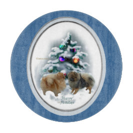 Spitz Weihnachten Schneidebrett