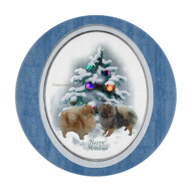 Spitz Weihnachten Schneidebrett (Vorderseite)