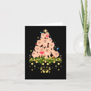 Spitz Weihnachts-Hund Tree Lights Holiday Pomer Karte