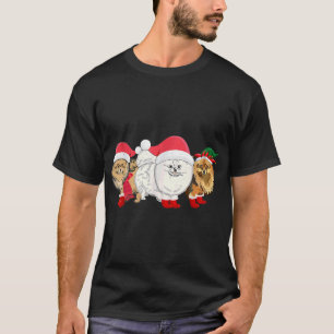 Spitz Weihnachts-Weihnachtsmannmützen Socks Dog Lo T-Shirt