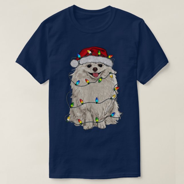 Spitz Weihnachtsbaum Light Pajama Dog Lover X T-Shirt (Design vorne)