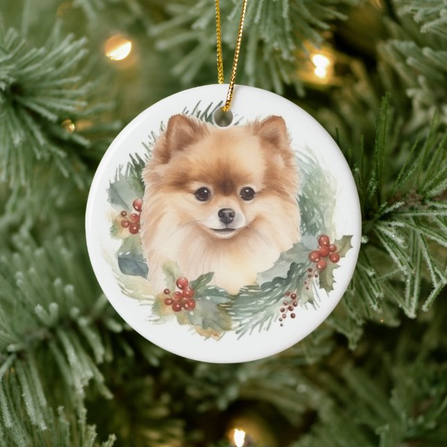 Spitz Weihnachtsfest Keramik Ornament (Baum)