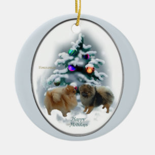 Spitz Weihnachtsgeschenke Ornament