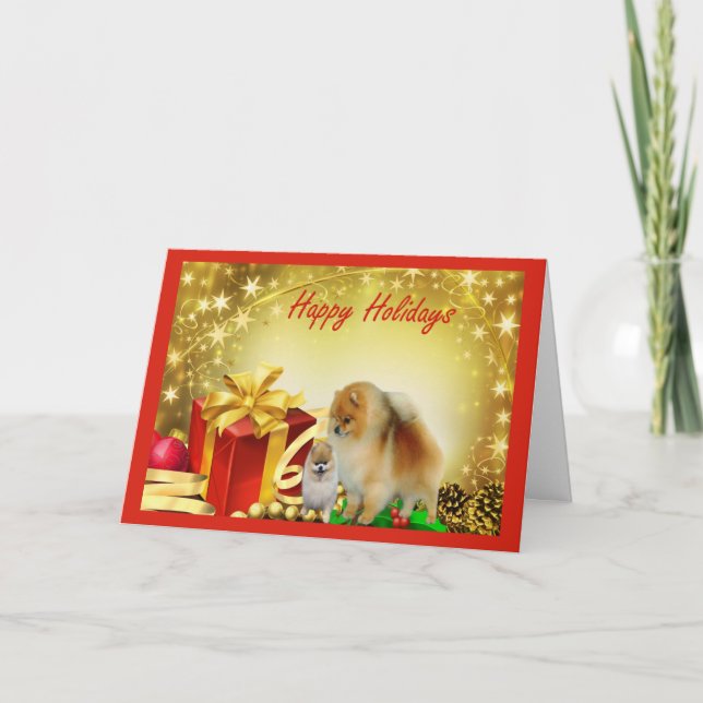 Spitz Weihnachtskarten Geschenke Feiertagskarte (Vorderseite)