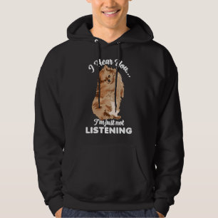 Spitz Welpe ich höre, ich bin einfach nicht zu hör Hoodie
