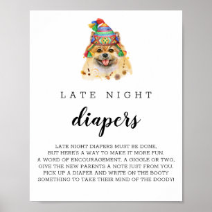 Spitz Welpen Hunde Kinderdusche Spätabenteuer Poster