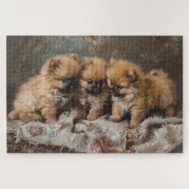 Spitz Welppy Trio Vintag Puzzle (Horizontal)