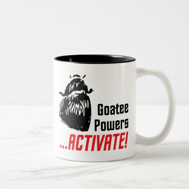 Spitzbart-Power Zweifarbige Tasse (Rechts)