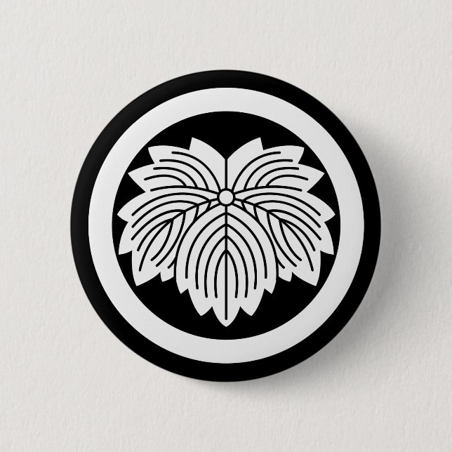 Spitzblättriger Efeu im Kreis Button (Vorderseite)
