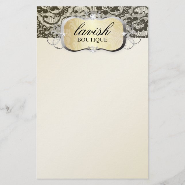 Spitze 311 Lace De Luxe Gold Briefpapier (Vorderseite)