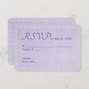 Spitze auf Lavender UAWG Wedding RSVP Karte