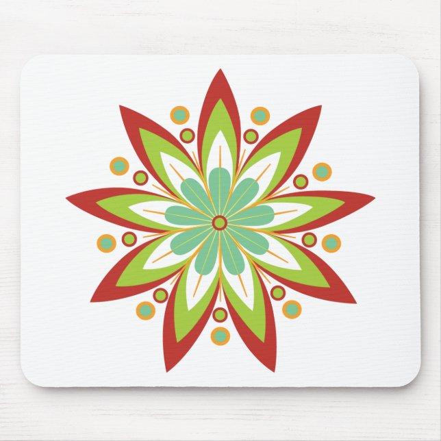 Spitze Blume des Sternes neun Mousepad (Vorne)