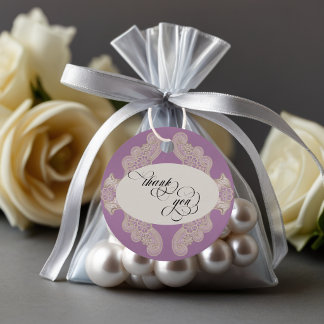 Spitze Danke - Lavendel Geschenkanhänger