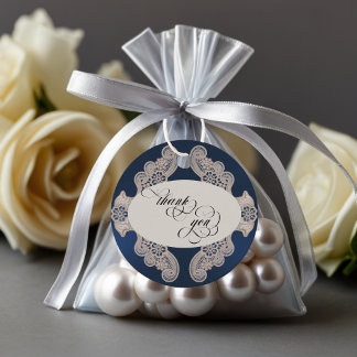 Spitze Dankeschön - Dunkelblau Geschenkanhänger
