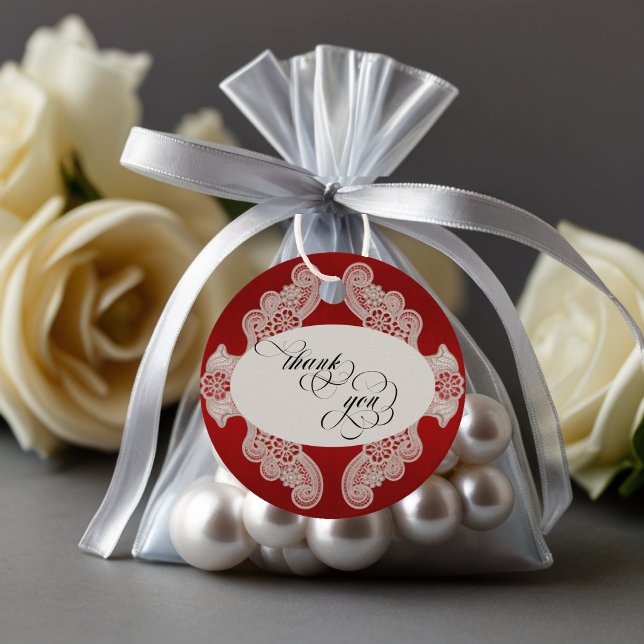 Spitze Dankeschön - Rot Geschenkanhänger (Von Creator hochgeladen)