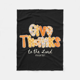 Spitze Danket dem Herrn Kürbis Herbst Christia Fleecedecke
