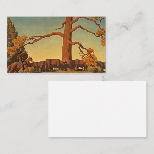 Spitze der Brücke, 1933 von Maynard Dixon Visitenkarte (Vorne/Hinten)