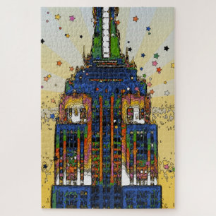 Spitze der psychedelischen NYC Art des Puzzle