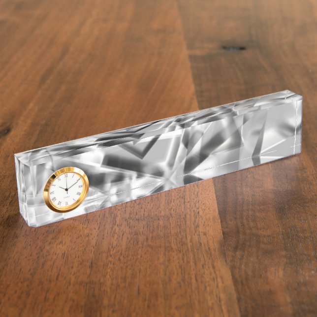 Spitze der quadratischen Teile eines Acryls, grau  Namensplakette (Seite)