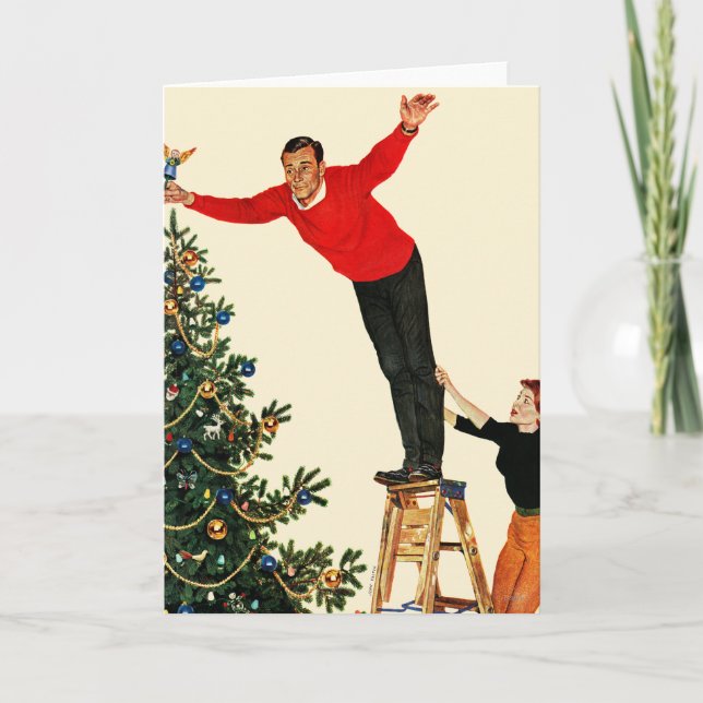 Spitze des Baums Feiertagskarte (Vorderseite)