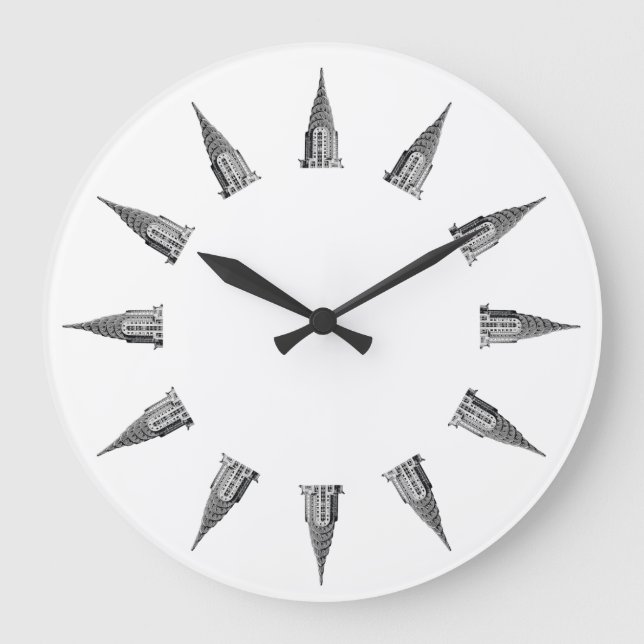 Spitze des Chrysler-Gebäude Große Wanduhr (Vorderseite)