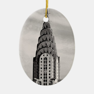 Spitze des Chrysler-Gebäude NYC - B&W Keramik Ornament