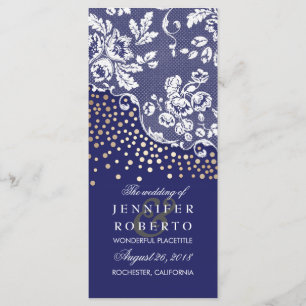 Spitze/Goldconfetti-Marine-Vintages Programm