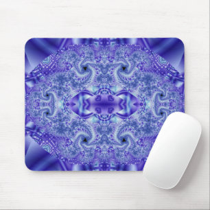 Spitze Kunst im Lila und weißen Fraktal Mousepad