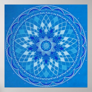 Spitze-Mandala Poster