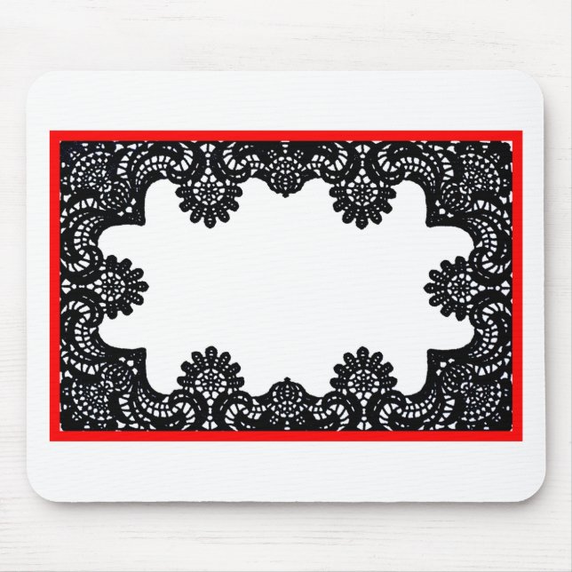 Spitze-schwarzer u. weißer roter Internatsschüler  Mousepad (Vorne)