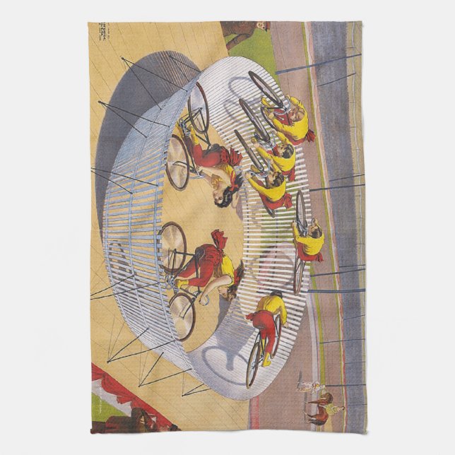 SPITZE über das Gelb Geschirrtuch (Vertikal)