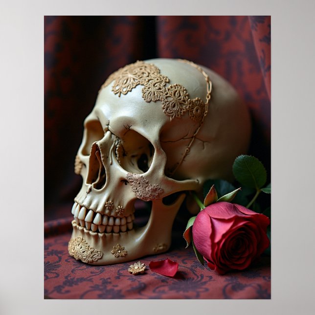 Spitze & Verfall – Ein viktorianischer gothischer  Poster (Vorne)