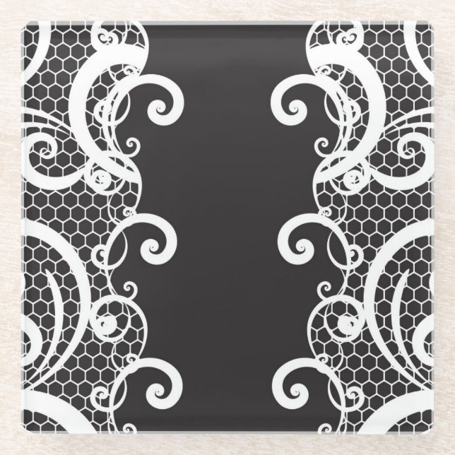 Spitzehintergrund 1 glasuntersetzer (Vorderseite)