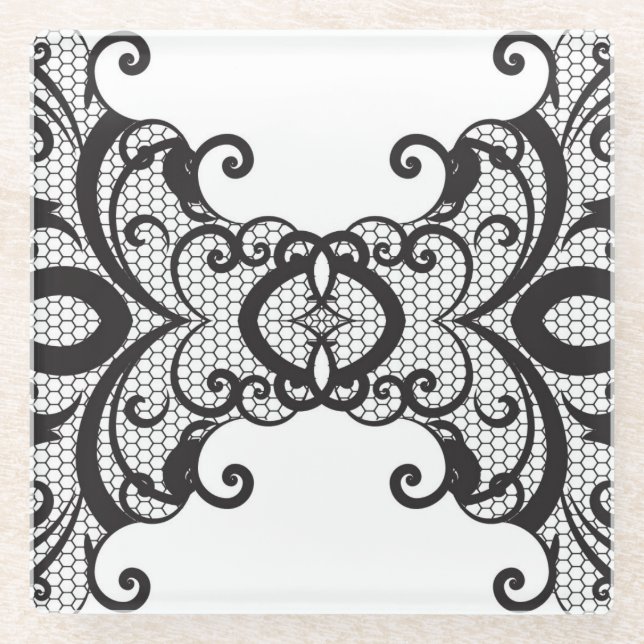 Spitzehintergrund 2 glasuntersetzer (Vorderseite)