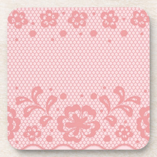 Spitzemuster, Blume Vintage 3 Untersetzer
