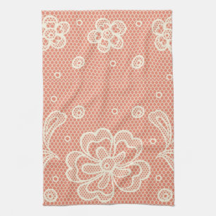 Spitzemuster, Blume Vintage 4 Handtuch