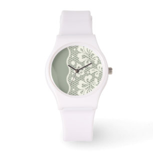 Spitzemuster, Blume Vintage 5 Armbanduhr