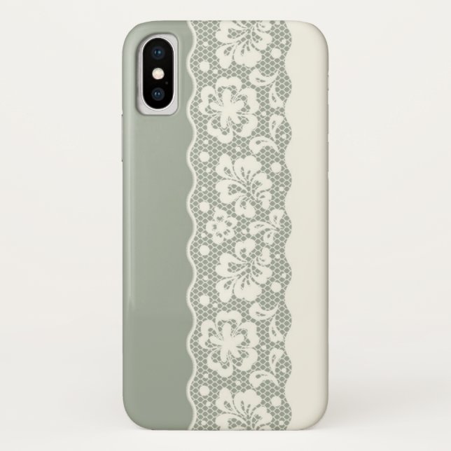 Spitzemuster, Blume Vintage 5 Case-Mate iPhone Hülle (Rückseite)