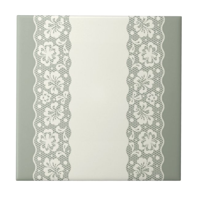 Spitzemuster, Blume Vintage 5 Fliese (Vorderseite)